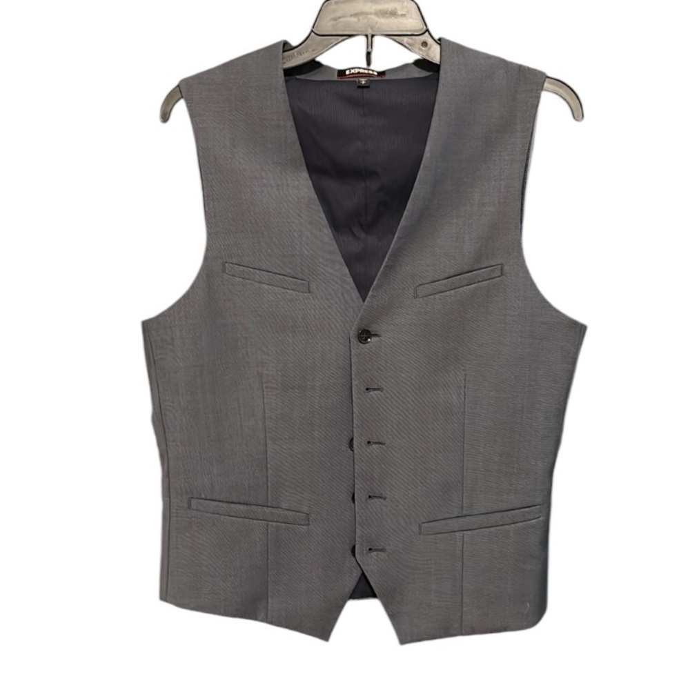 Express Men’s Adjustable Back Gray Vest
